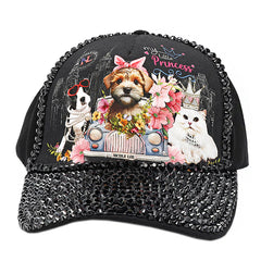 RHINESTONE FASHION CAP