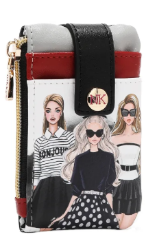Mini Zip & Snap Button Card Holder Trio
