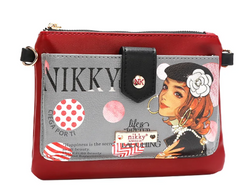 Zip & Snap Button Pouch Crossbody Ciega Por Ti