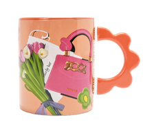 Violet Blossom Petal Ceramic Mug