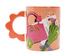 Violet Blossom Petal Ceramic Mug