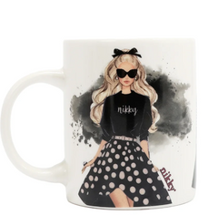Trio Nikky Ceramic Mug with Bunny Keychain