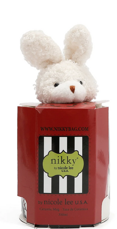 Trio Nikky Ceramic Mug with Bunny Keychain