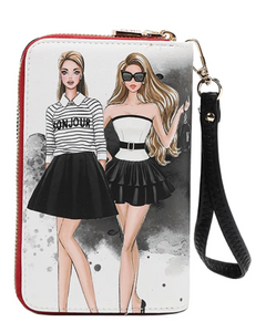 Nikky Medium Double Zipper Wallet Trio