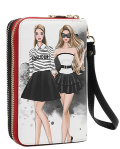 Nikky Medium Double Zipper Wallet Trio