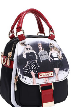 Nylon Convertible Handbag/Backpack Trio