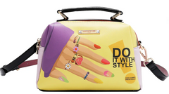 Nail Polish 3 Piece Set (Handbag, Crossbody Wallet)