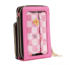 Multi-Zip Phone Case Crossbody Nail Polish
