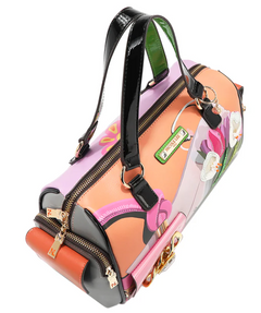 Violet Blossom Wide Handbag