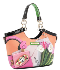 Violet Blossom Handbag