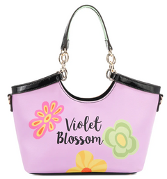 Violet Blossom Handbag