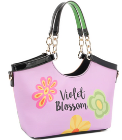 Violet Blossom Handbag