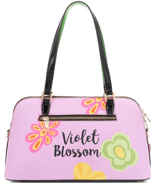Violet Blossom Dome Shoulder Bag