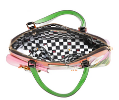 Violet Blossom Dome Shoulder Bag