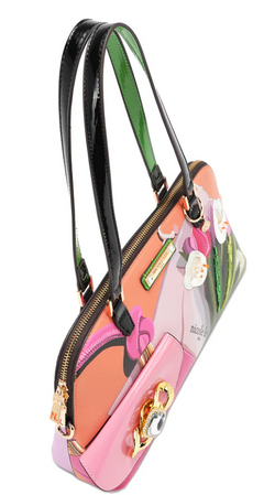 Violet Blossom Dome Shoulder Bag