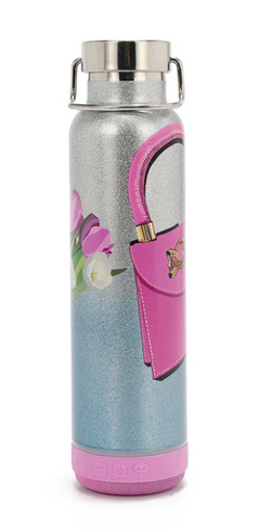 Tumbler with Bluetooth Speaker Violet Blossom