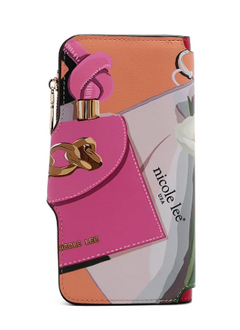 Bifold Layered Wallet Violet Blossom