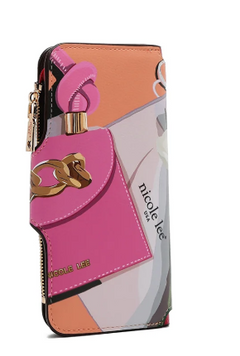 Bifold Layered Wallet Violet Blossom
