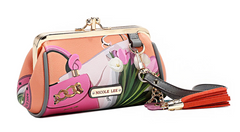 Mini Kisslock Coinpurse Wristlet Violet Blossom