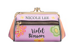 Mini Kisslock Coinpurse Wristlet Violet Blossom