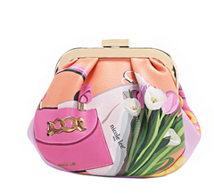 Mini Coinpurse Wristlet Violet Blossom