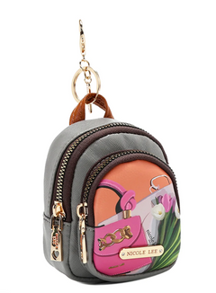 Mini Zip Backpack Coinpurse Violet Blossom