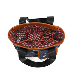 Bolso de mano de mezclilla con múltiples bolsillos