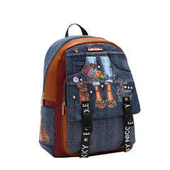Mochila vaquera con solapa grande
