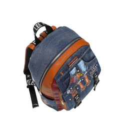 Mochila vaquera con solapa grande