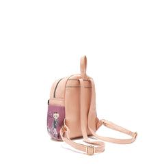 Mochila con solapa y estampado de hardware