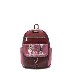 Mochila con solapa estampada