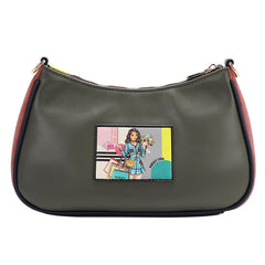 NIKKY GOES SHOPPING CRESCENT CROSSBODY BAG