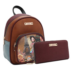 EMILY GOES PARIS 3 PIECE SET (BOSTON, MINI BACKPACK, WALLET)