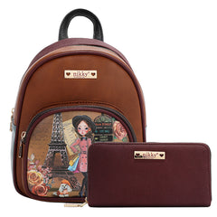 EMILY GOES PARIS 3 PIECE SET (BOSTON, MINI BACKPACK, WALLET)