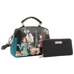 NIKKY MAKES FRIENDS 3 PIECE SET (SATCHEL, CROSSBODY, WALLET)