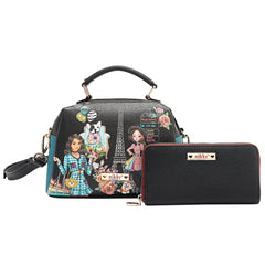 NIKKY MAKES FRIENDS 3 PIECE SET (SATCHEL, CROSSBODY, WALLET)