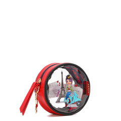 Bolsa de cosméticos redonda transparente Nikky