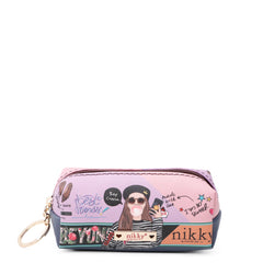 Monedero pequeño rectangular con llavero