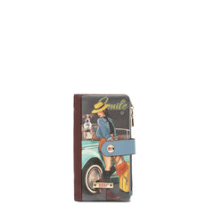 Cartera plegable con cremallera