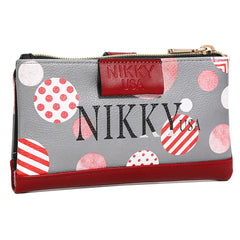Cartera plegable con cremallera