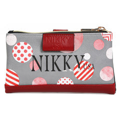 Cartera plegable con cremallera