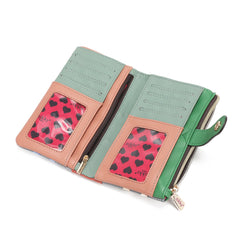 Cartera plegable con cremallera