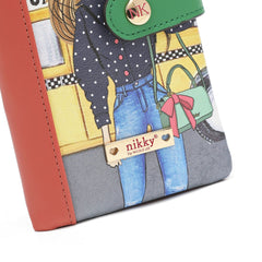 Cartera plegable con cremallera