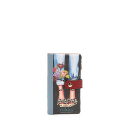 Cartera plegable con cremallera