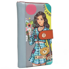 Cartera plegable con cremallera