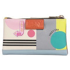 Cartera plegable con cremallera