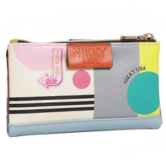 Cartera plegable con cremallera