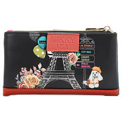 Cartera plegable con cremallera