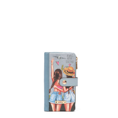 Cartera plegable con cremallera