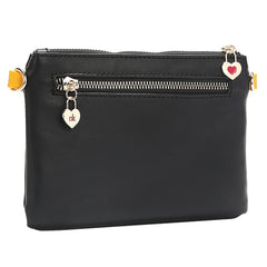 Bolso bandolera con cremallera y botón a presión